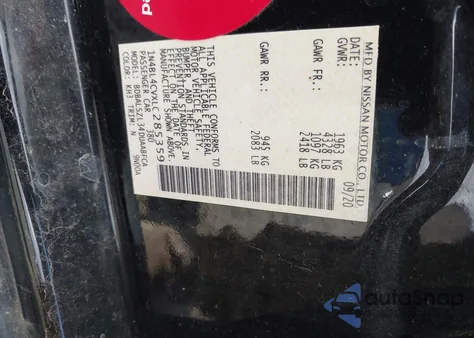 2020 Nissan Altima Sr Fwd z USA, uszkodzony, nr VIN 1N4BL4CVXLC285359